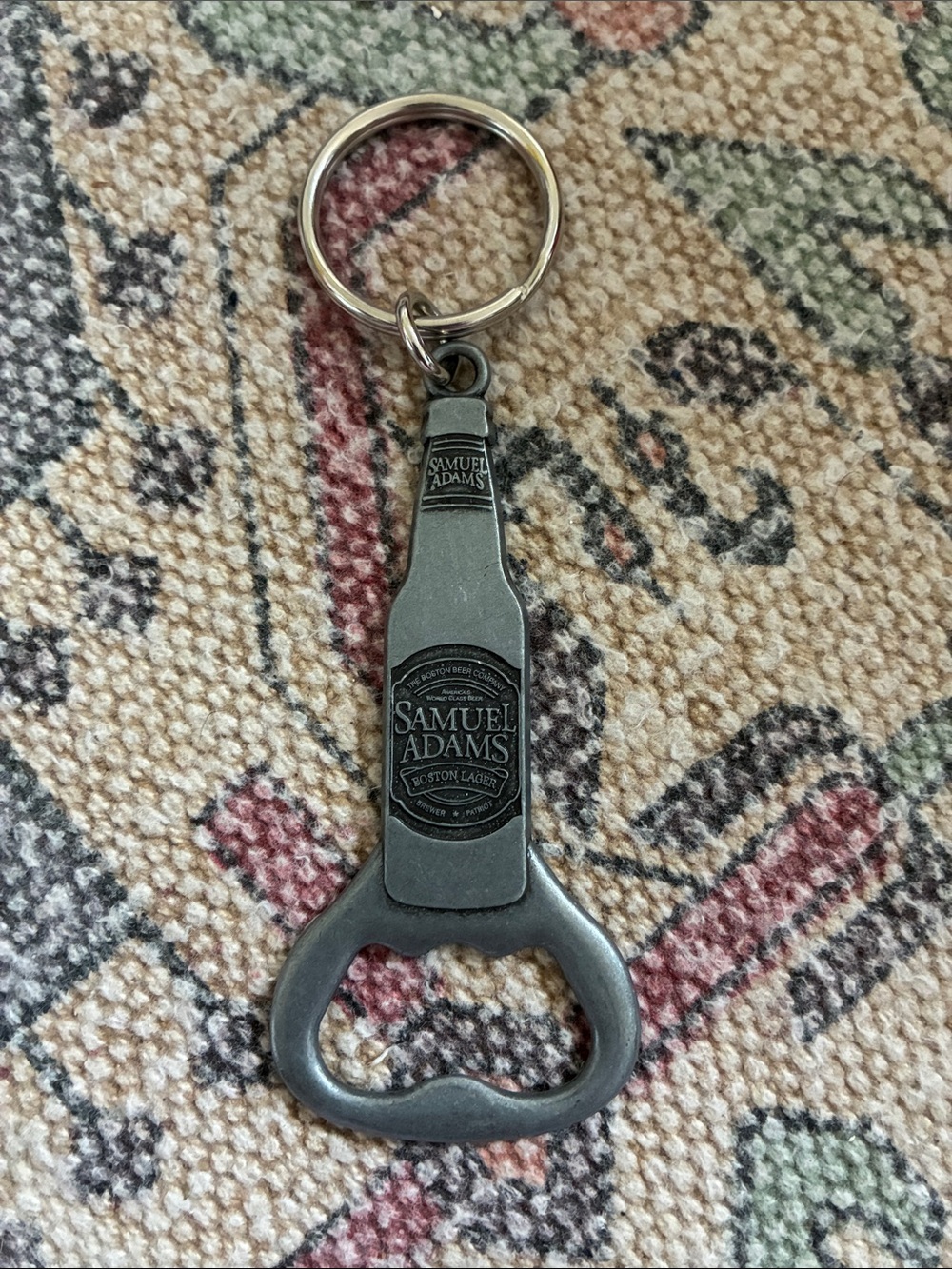 Sam Adams Silver Metal Bottle Opener Keychain